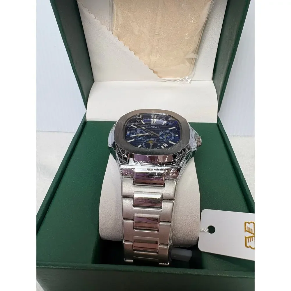 New Dexcar Men's Stainless Steel Watch - Silver & Blue